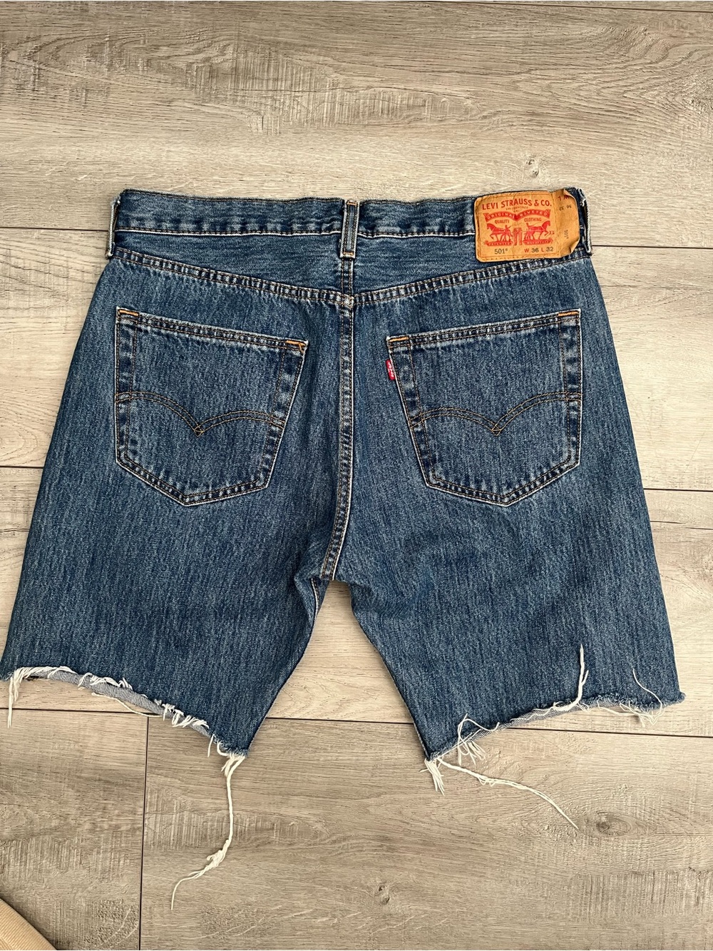 Levi's 501 Dark Blue Denim Shorts
